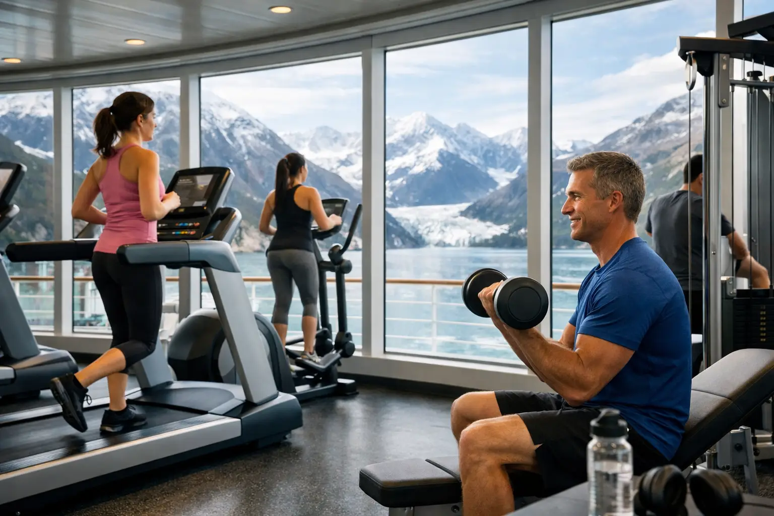 Fitness Center on Princess Alaska Cruise Ships
